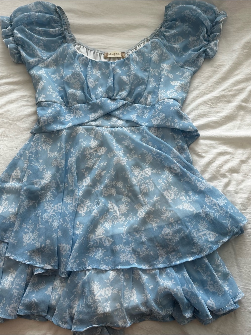 Altar'd State Blue and White Floral Romper
